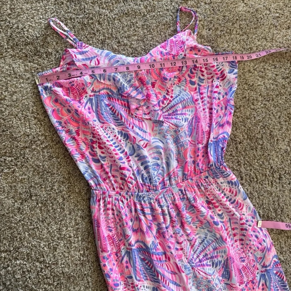 Lilly Pulitzer Zana Romper Raz Berry See You Soon 
Size Small - Picture 11 of 12